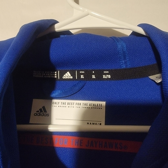ADIDAS NCAA KANSAS JAYHAWKS PULLOVER LICENSED HOODIE SIZE XL H50765 Men’s - Picture 4 of 5